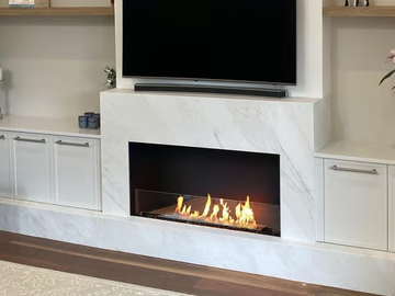 FLEX 42SS - Bioethanol glass and steel Fireplace insert by EcoSmart Fire - view 2